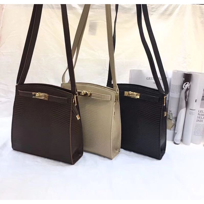 #9937 Tas selempang wanita sling bag cewe Kulit Croco Model korea