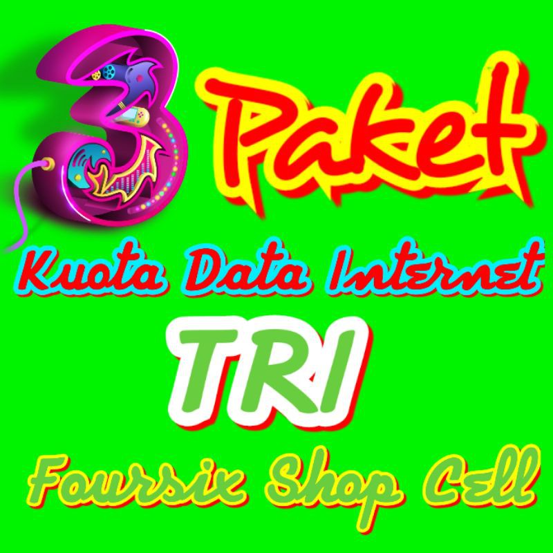 Paket Kuota Data Internet Tri Three Tree AON UNLIMITED GET MORE LTE HOME 33GB 66GB 1GB 2GB 3GB 5GB