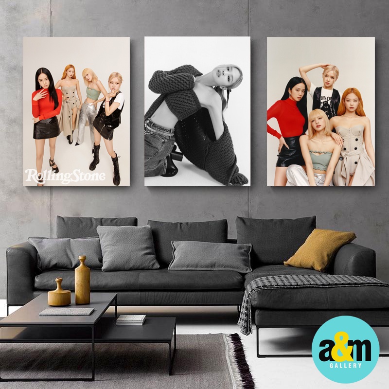 Poster Kayu BLACKPINK ROLLING STONE Hiasan Dinding Kamar K-POP I Pajangan Dinding Kamar K-POP Wall Decor Kamar - A&amp;M