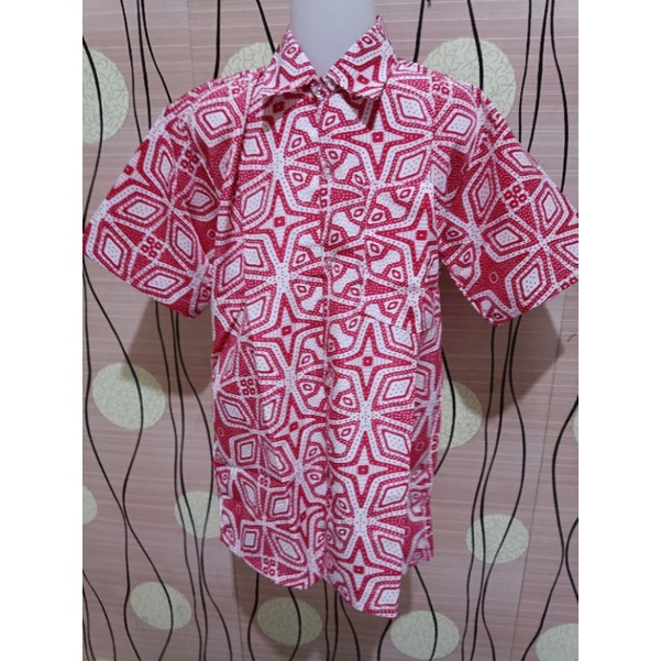 BAJU BATIK SEKOLAH TANGAN PENDEK