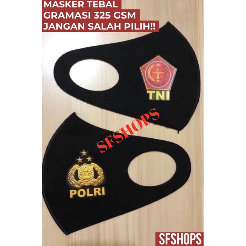 Masker SCUBA IMPOR TEBAL 2 SABLON LOGO TNI POLRI TERMURAH