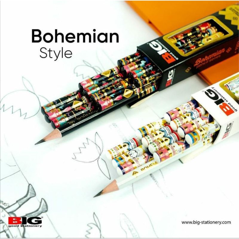 

Pensil BIG 2B Bohemian 9202 1box isi 12pcs