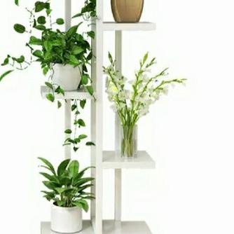 RAK BUNGA ZIGZAG, DARI BAHAN KAYU JATI DFDFF646416