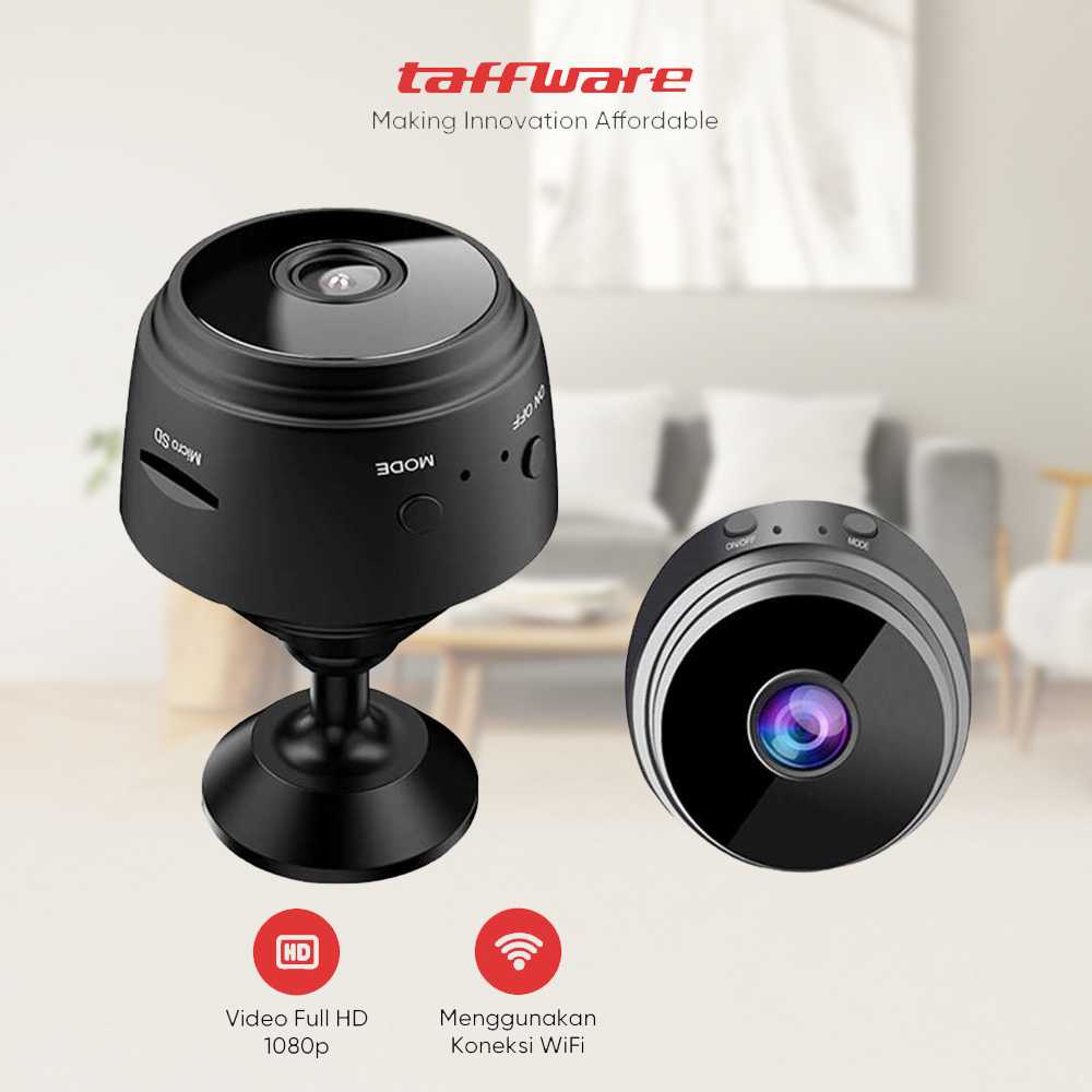 Kamera CCTV Mini WiFi IP Camera CCTV Wide Angle 1080P - GNA8