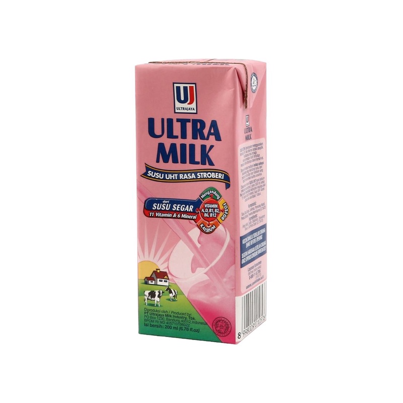 

Ultra Susu Uht Steril Slim Strawberry 200Ml - Alhanan/04