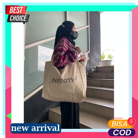 Tas Tote Bag Wanita Resleting Kain Kanvas Totabag Tate Toto Toote Bag Tootbag Totbag Slingbag Lucu C