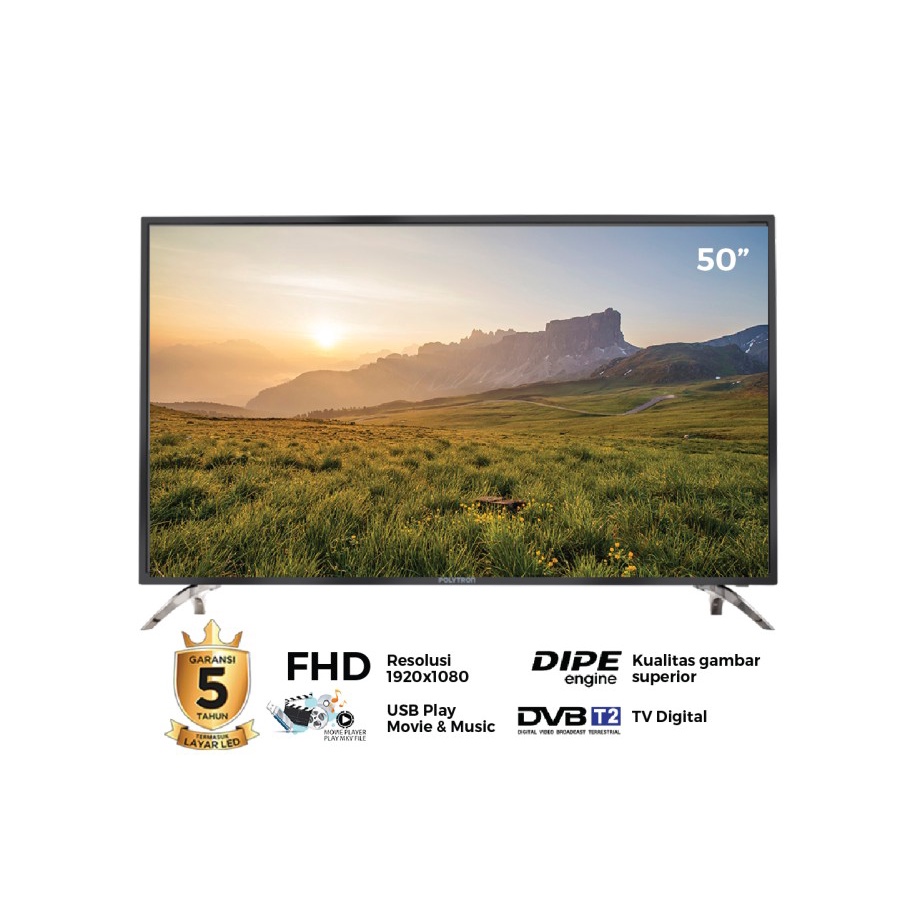 LED TV Polytron Digital TV 50" 50 INCH PLD 50V8753 BANDUNG