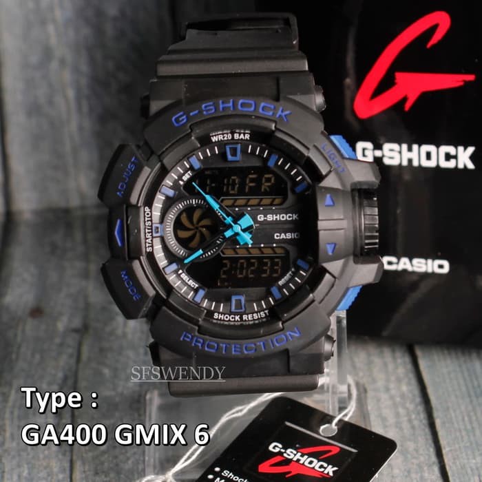 LIMITED EDITION  G Shock G-Mix GBA-400 Hitam Jam tangan pria digital
