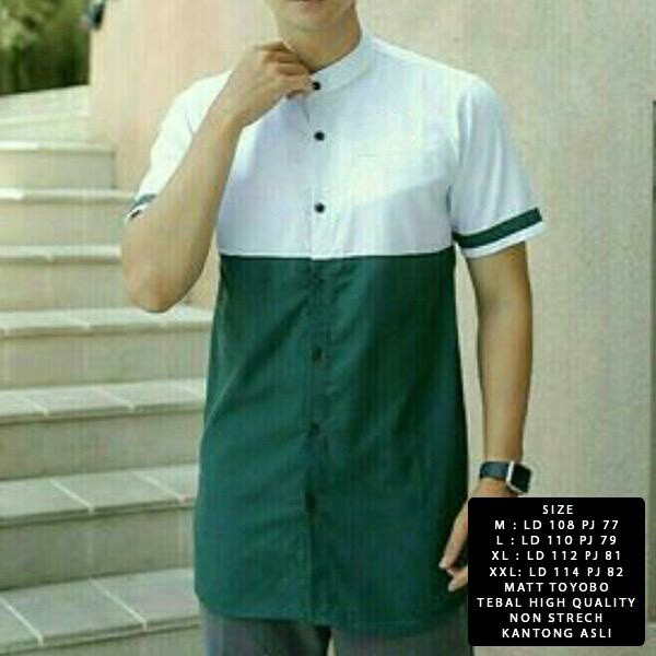 Baju Muslim KOKO gus Azmi lengan pendek size M,L,XL,XXL