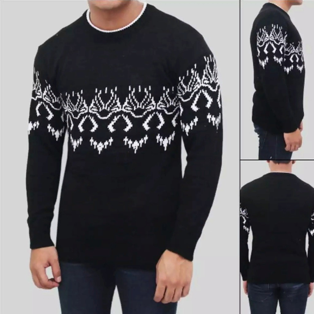 DAMSSHOP - SWEATER RAJUT BLACK PANTHER PREMIUM KEREN