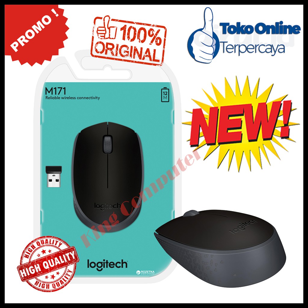 Mouse Wireless Logitech M171 (HITAM)