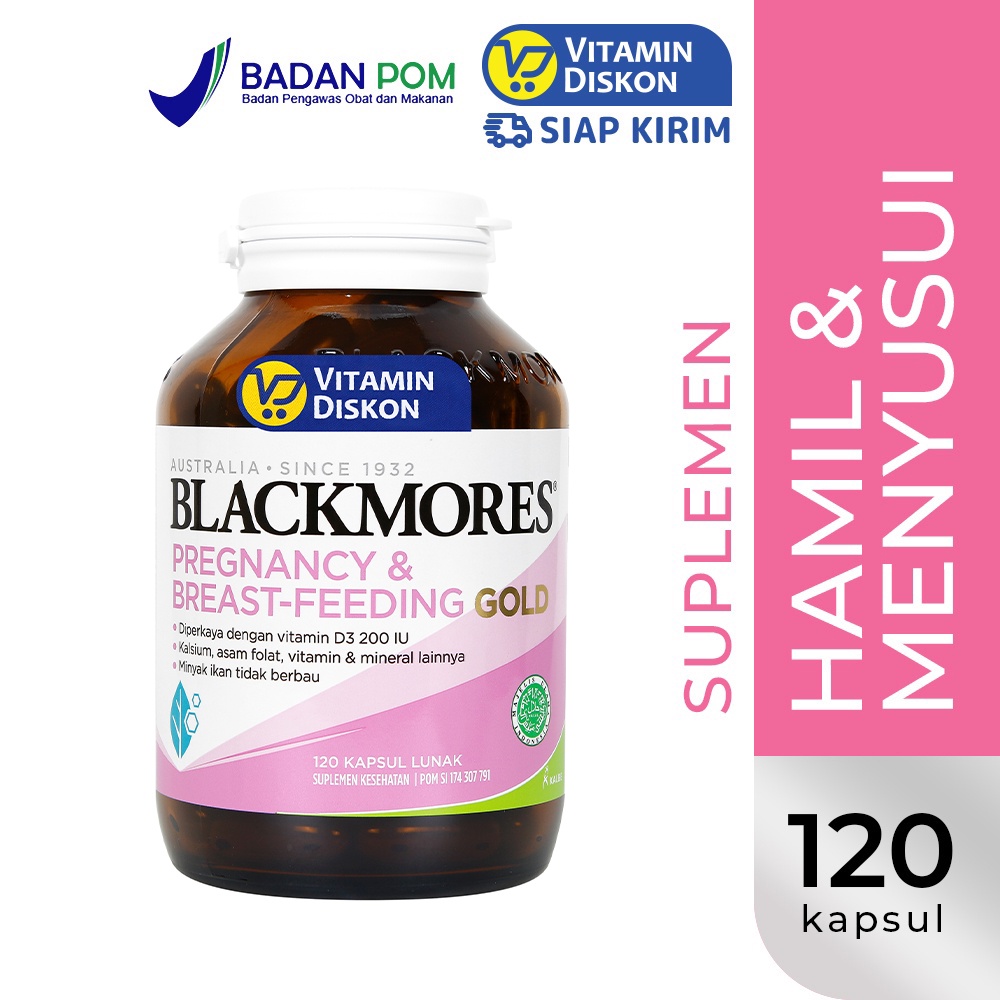 Blackmores Pregnancy And Breastfeeding Gold BPOM Kalbe 120 Caps | Suplemen Ibu Hamil Dan Menyusui