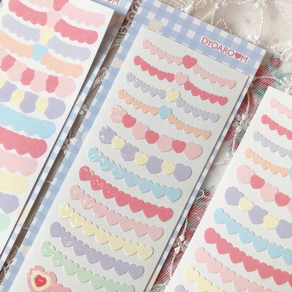 Populer Stiker Korea Kawaii Glitter Perekat Diri Jurnal Telepon Scrapbooking