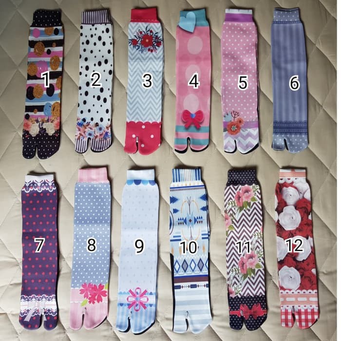 Kaos Kaki Jempol Nida Motif Cantik Wanita Muslimah Syari Printing