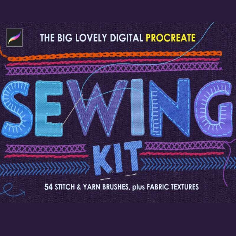 Sewing And Embroidery Procreate Brushes