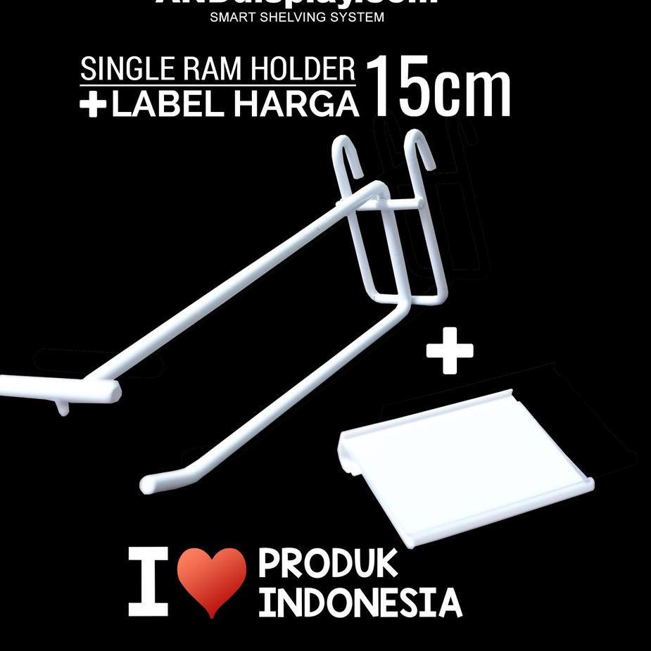 

New! SINGLE RAM HOLDER 15CM/PER 10PCS + LABEL HARGA 6CM CANTOLAN GANTUNGAN PRICE TAG .,