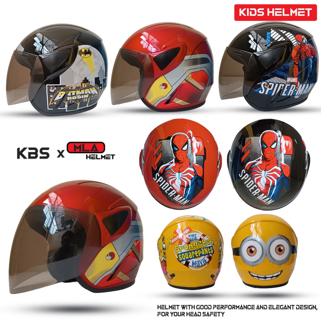 HELM HALF FACE ANAK KOP KBS UNTUK ANAK USIA 3-7 TAHUN PREMIUM QUALITY COD SNI