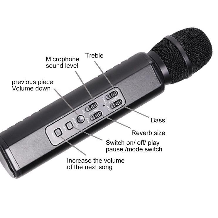 Mic Wireless Bluetooth K6/Microphone Karaoke Stereo Sound player/Mikropon Speaker Super Bas Ktv