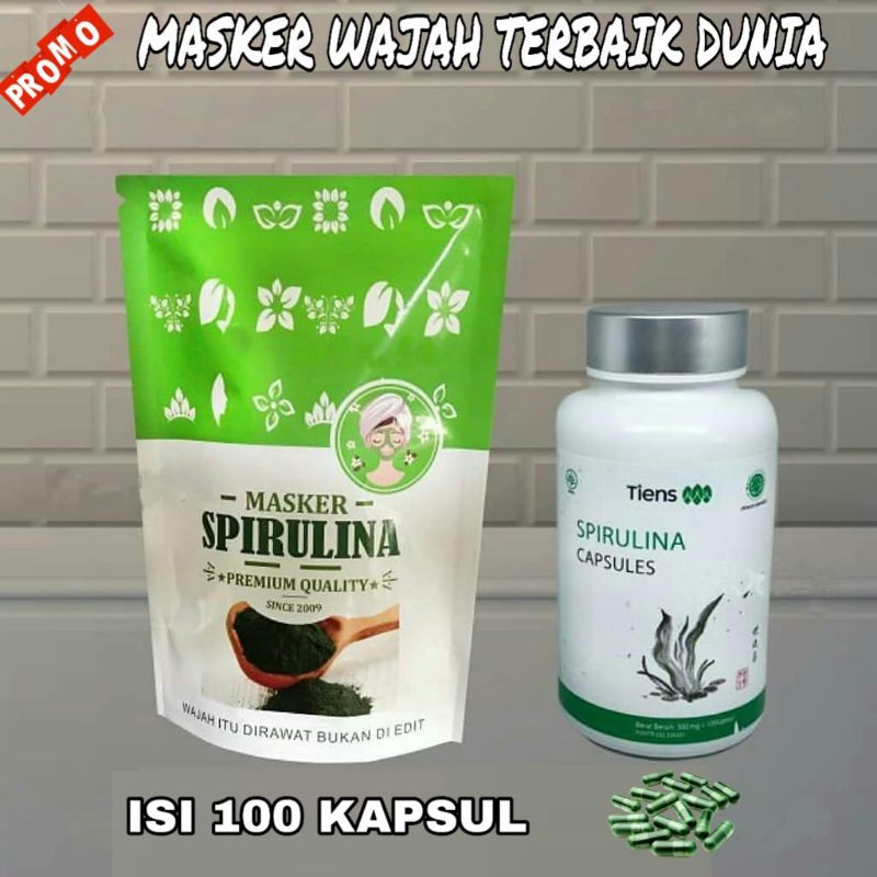 Cod Masker Wajah Terbaik Dunia Masker Spirulina Tiens 100 Herbal Alami No Kw Isi 100 Caps Shopee Indonesia