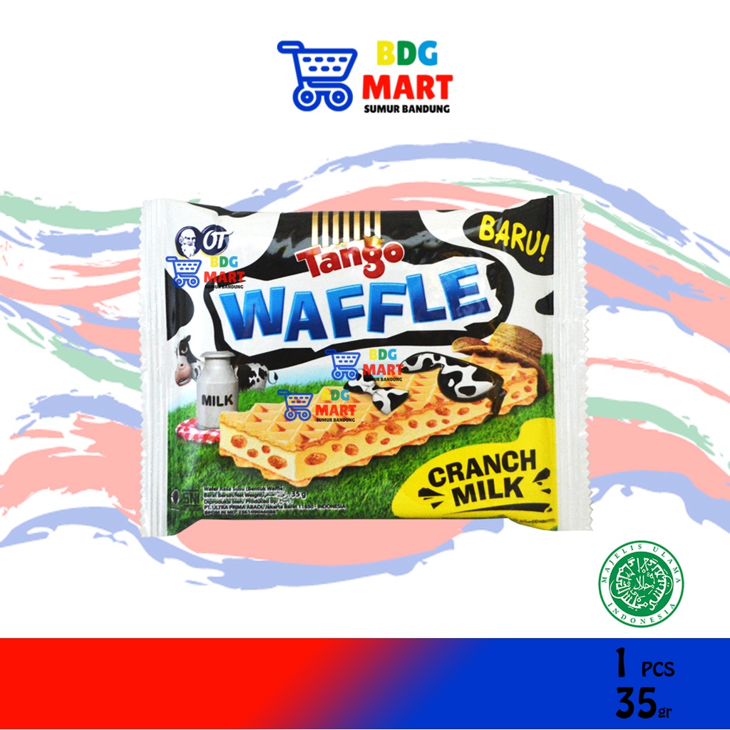 

ECER Tango Waffle Cranch Milk Wafer Sandwich Rasa Susu Halal MUI - 35gr