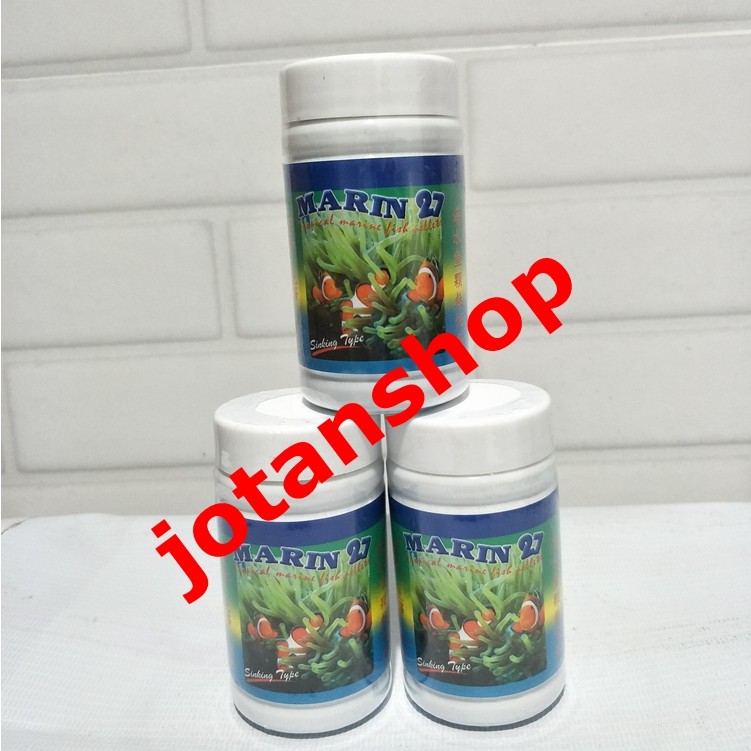 Marin 27 makanan pakan ikan laut tropical marine salt water fish food pellets 50gr