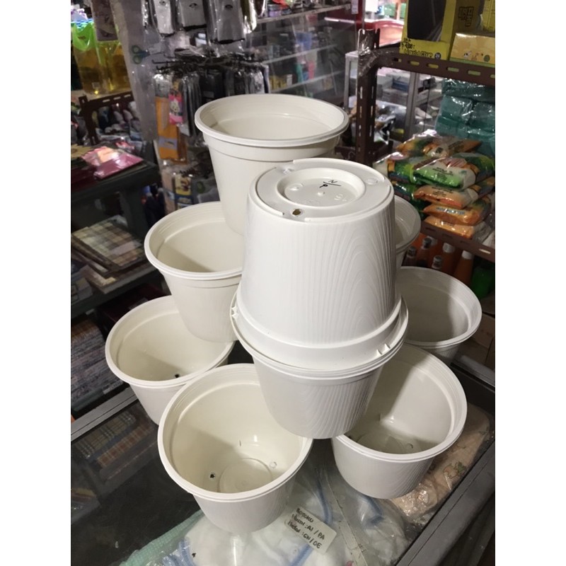 POT BUNGA CANTIK PUTIH GM