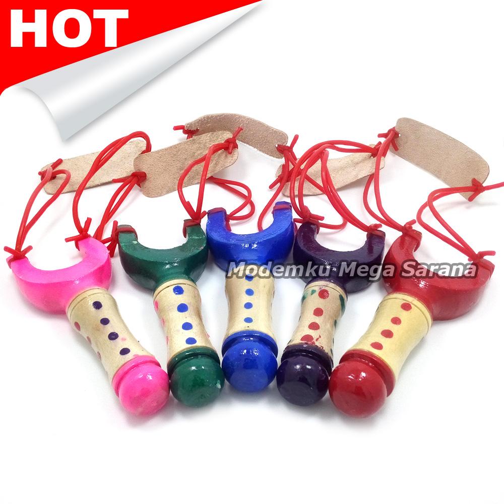 Mainan Tradisional Ketapel Kayu Cat Khas Jogja