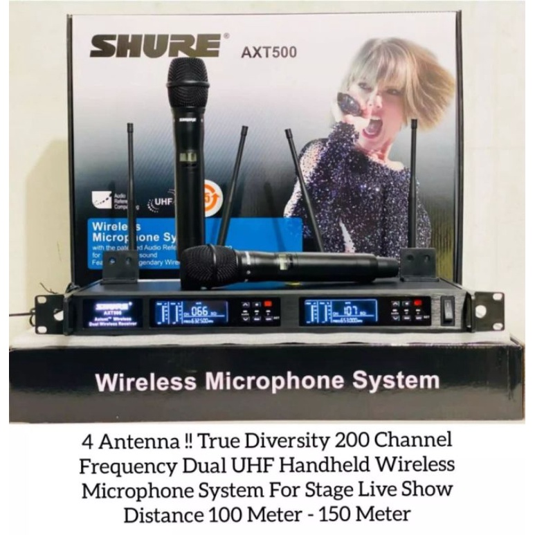 MIC WIRELESS SHURE AXT500 MULTI CHANNEL AXT 500 UHF DIGITAL