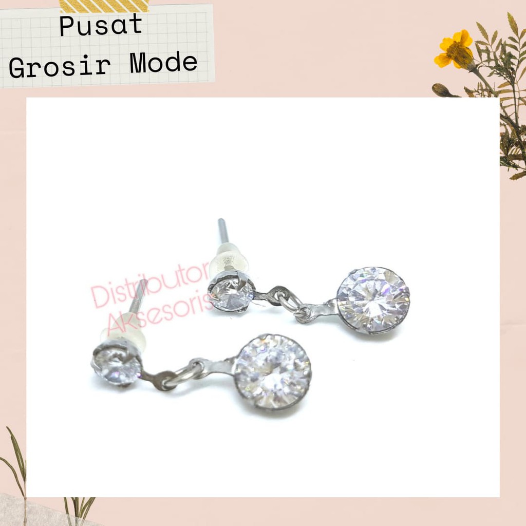 Anting tusuk titanium ANTI KARAT SELAMANYA PGM AT01