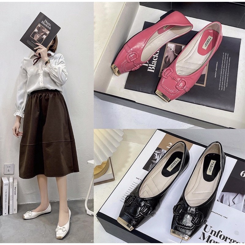 flatshoes 6602 wanita import realpict