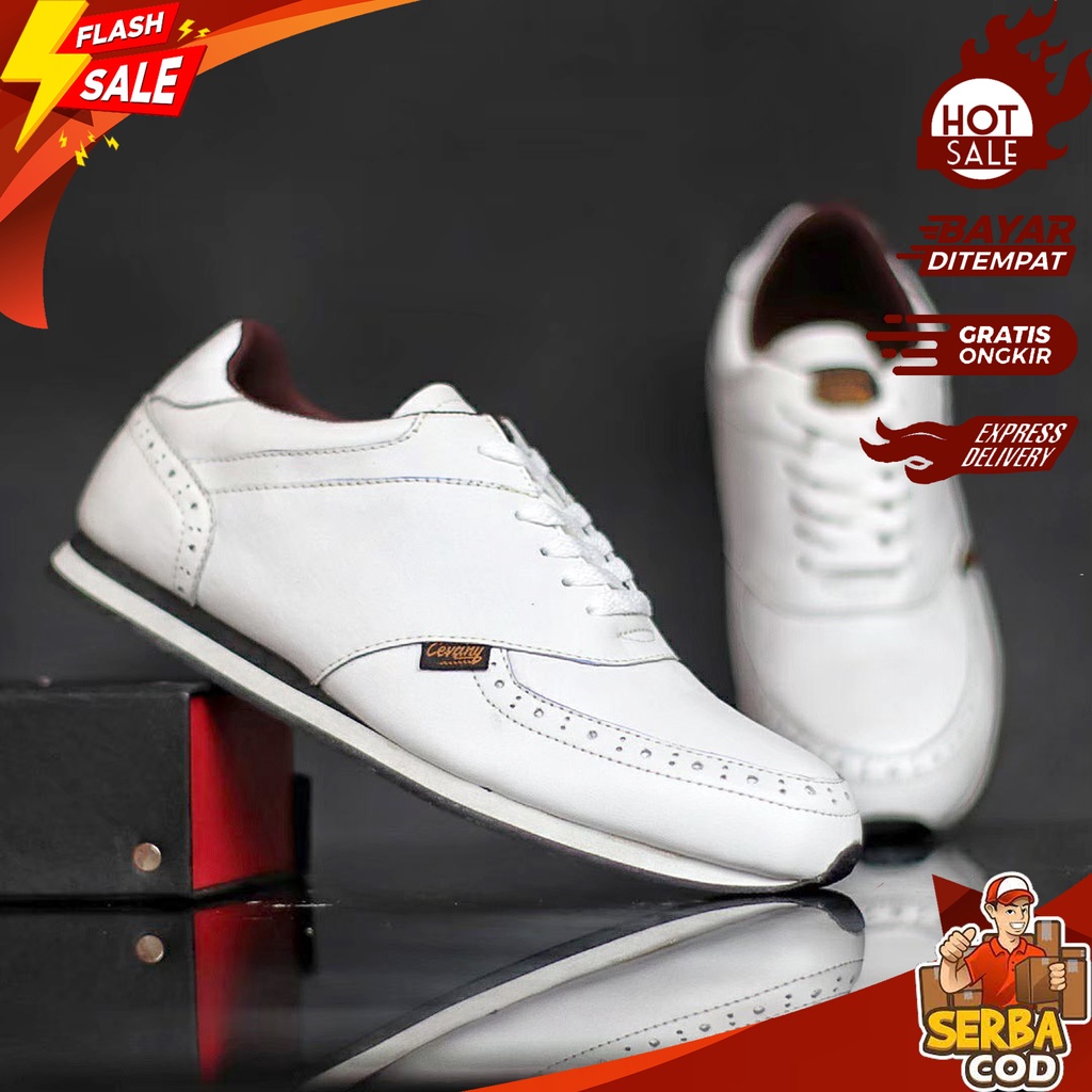 EXTREME_CORPS - Sepatu Casual Sneaker Unisex Sporty Bahan Asli Kulit Sapi Premium 100% Original - Se