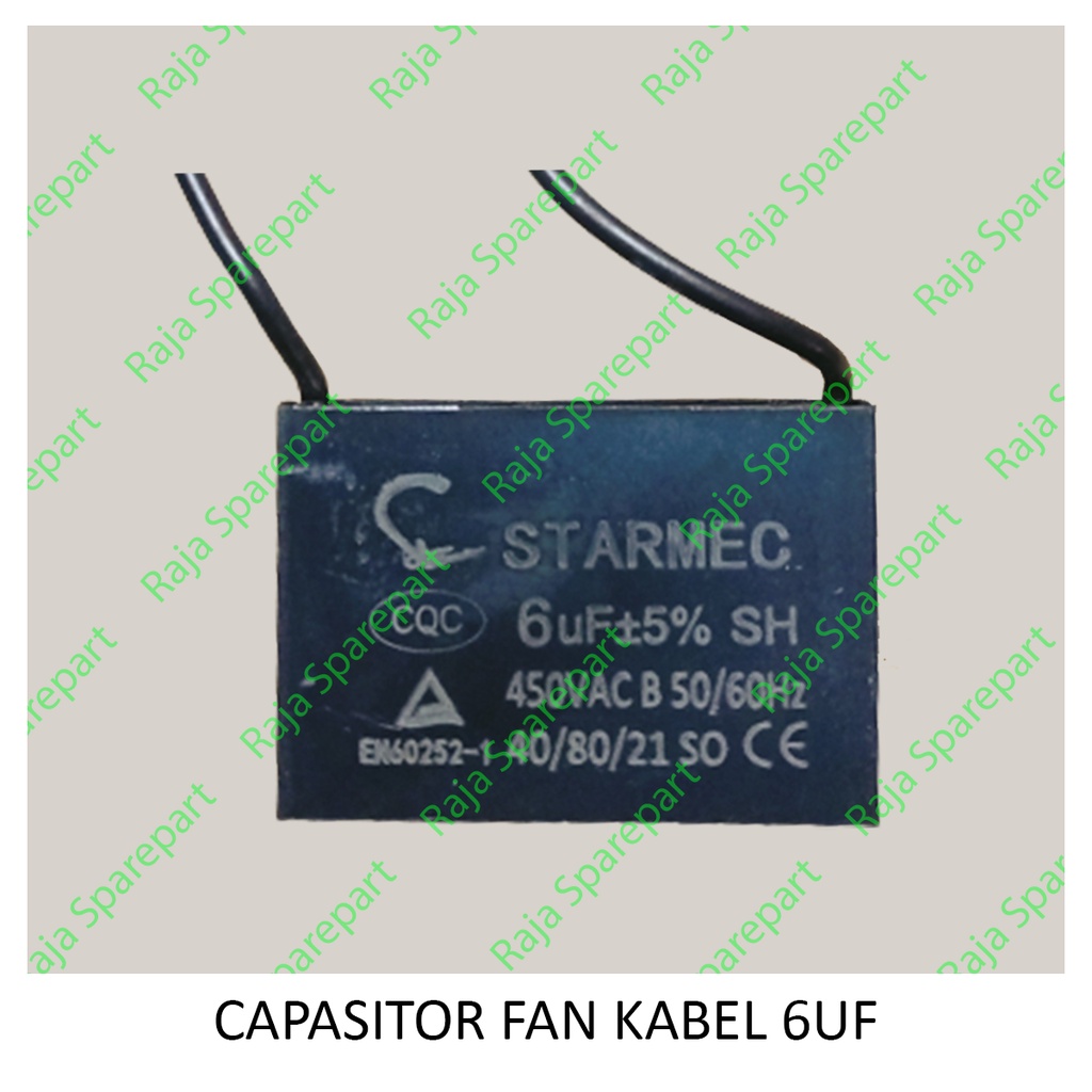 Capasitor Fan 6UF KABEL (Pengiriman Hanya PULAU JAWA)