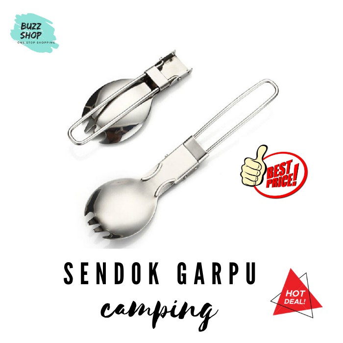 Sendok Garpu Stainless Camping Piknik Hiking (KT-002)