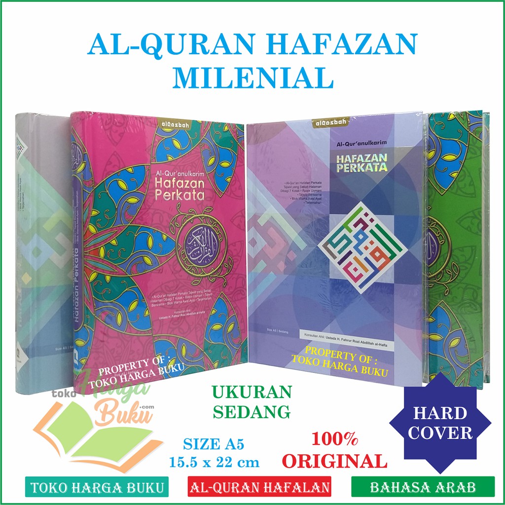 Al-Quran Hafazan A5 HC Perkata MUSLIMAH MILENIAL Rasm Usmani Tajwid Terjemah Millennial
