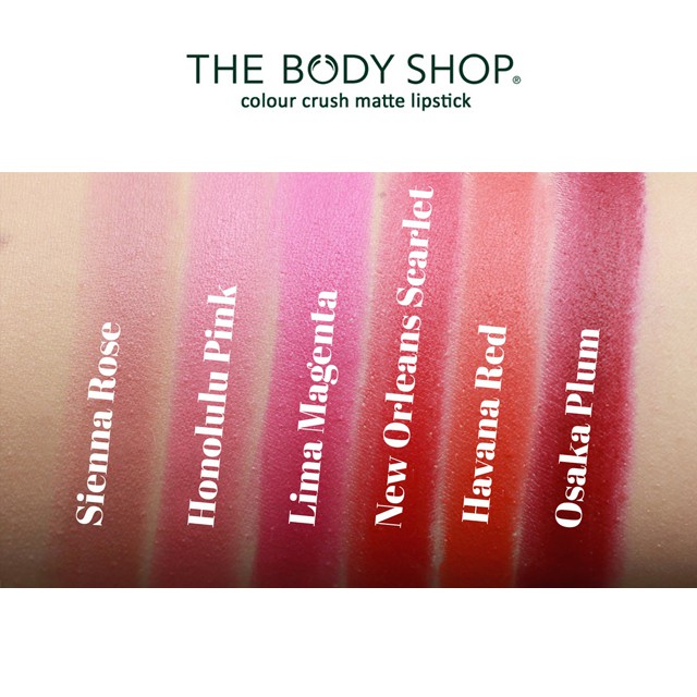 Phobia Økonomisk skæbnesvangre Jual The Body Shop - COLOUR CRUSH MATTE LIPSTICK Indonesia|Shopee Indonesia