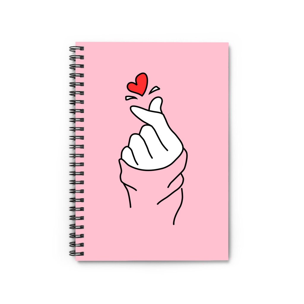 

Spiral Notebook Finger Heart Love Sign Buku Catatan Ukuran A5