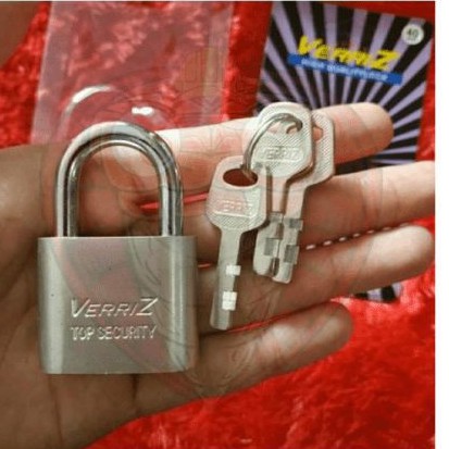 Gembok Pagar Rumah 40 mm Leher Pendek - Gembok Verriz - Gembok Pagar Rumah Serbaguna