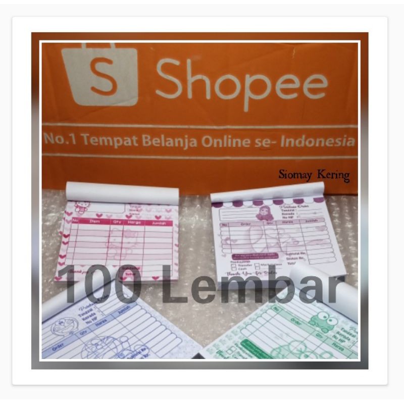 

Nota Online Shop / Olshop Ukuran 10.5 x 8 Cm [ 100 Lembar ]