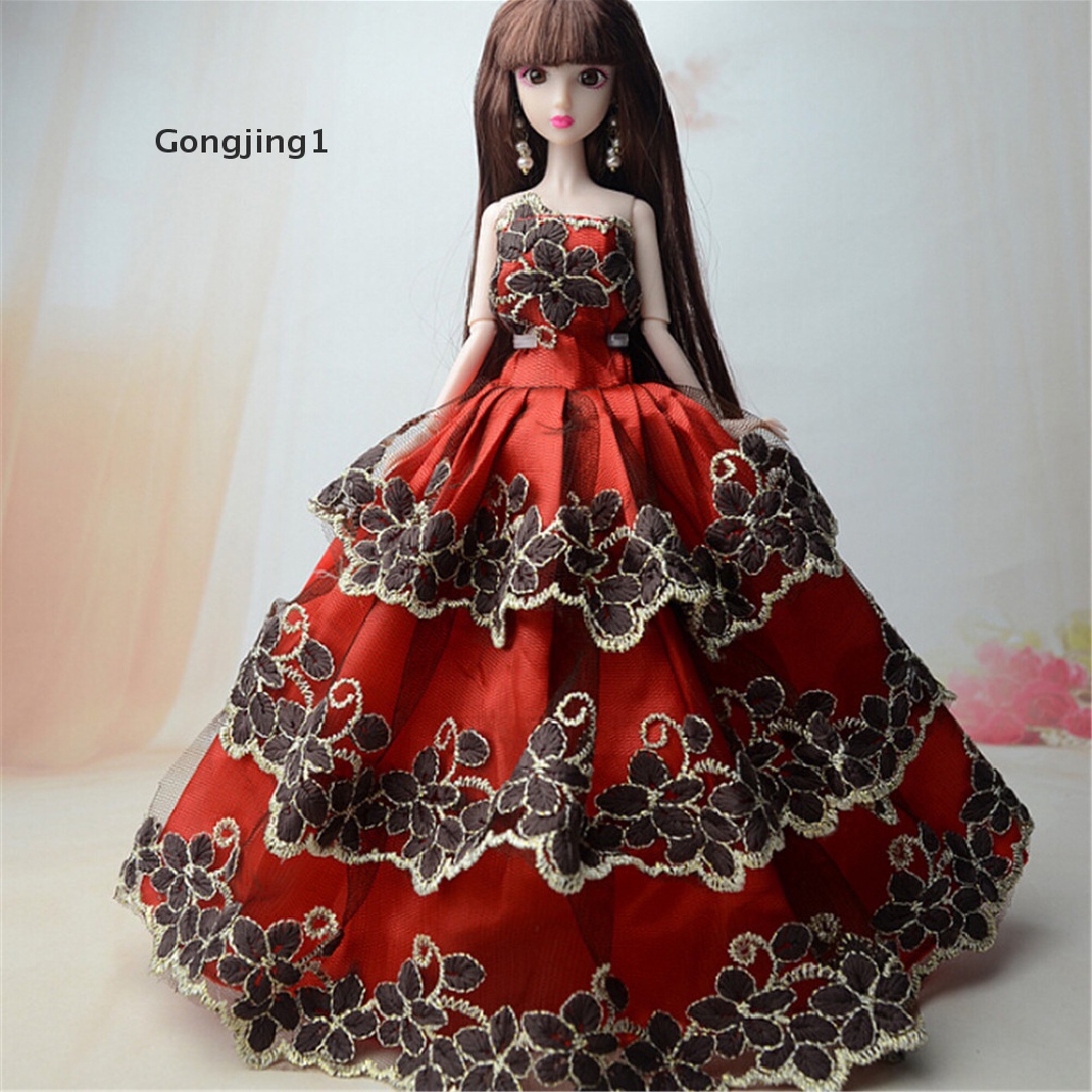 Gongjing1 5pcs / set Dress Pernikahan / Malam Untuk Boneka Barbie