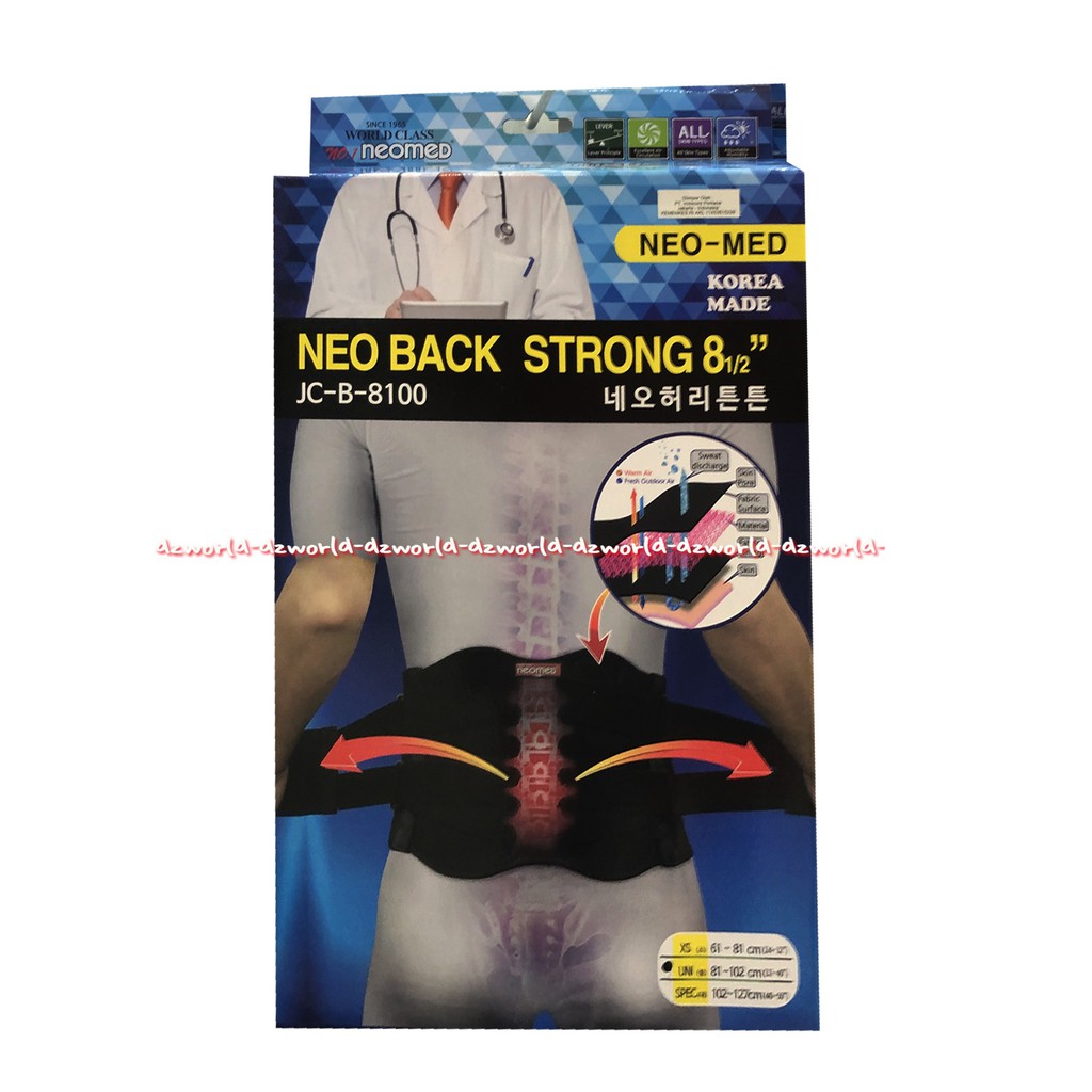 Neo-Med Neo Back JC B 8100 Korset Penyangga Punggung Hitam Black Neo Med  Neomed