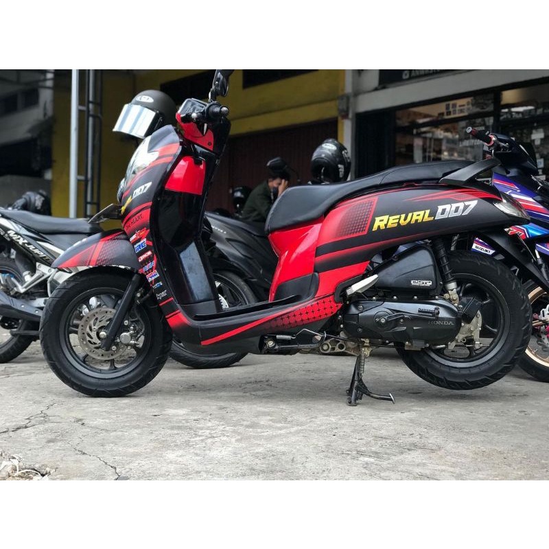 DECAL FULL BODY SCOOPY MERAH DOFF