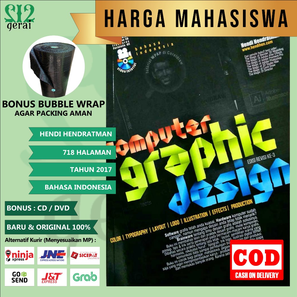 BUKU COMPUTER GRAPHIC DESIGN HENDI HENDRATMAN | Shopee Indonesia