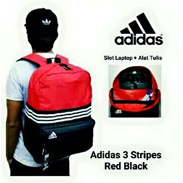 NIQABIS TAS PUNGGUNG PRIA ADIDIS 3STRIPES BACKPACK KERJA TAS RANSEL COWOK MURAH TAS SEKOLAH