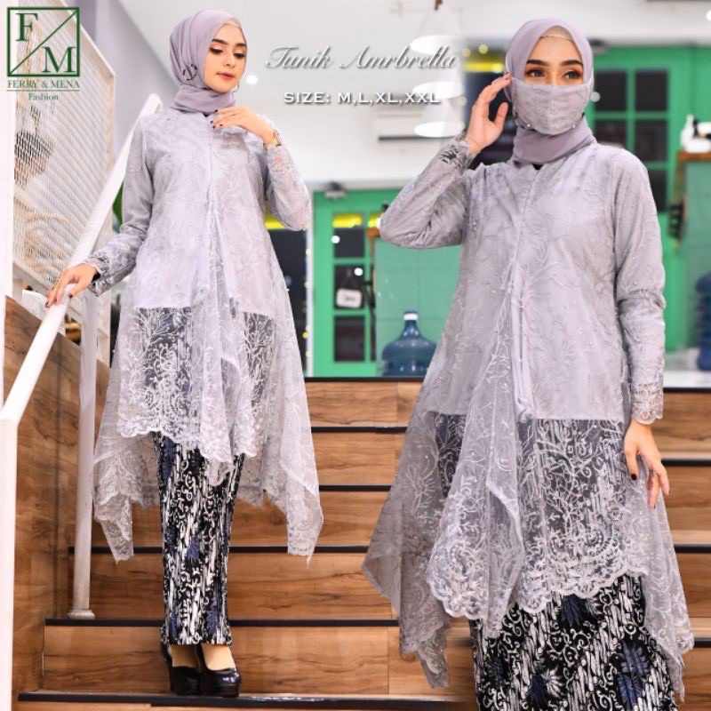 (FREE MASKER) TUNIK MAURI-STELAN KEBAYA MODERN-TUNiK AZALEA-TUNIK MAURI-KEBAYA WISUDA-BAJU PESTA