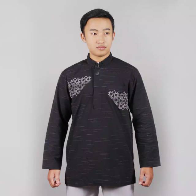 Rabbani - kemko rabbani - kemko khudari blg - baju koko hitam - baju koko panjang - baju koko bordir