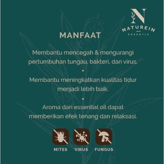 Naturein Essentia Bed Spray 100ml 200ml Semprotan Anti Tungau Virus Bakteri