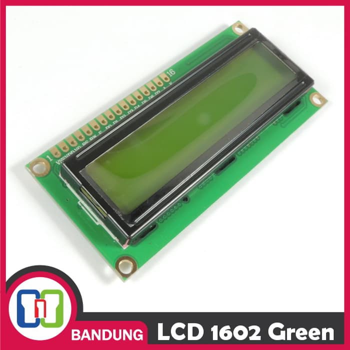 LCD CHARACTER 16X2 1602 5V GREEN HIJAU BACKLIGHT MODULE