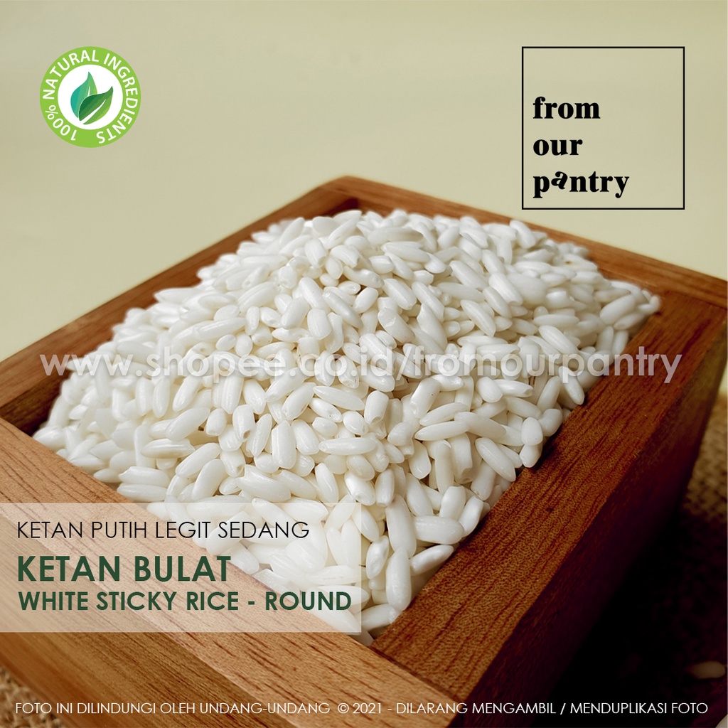 

Ketan Putih Bulat Legit Sedang White Sticky Rice 500gr