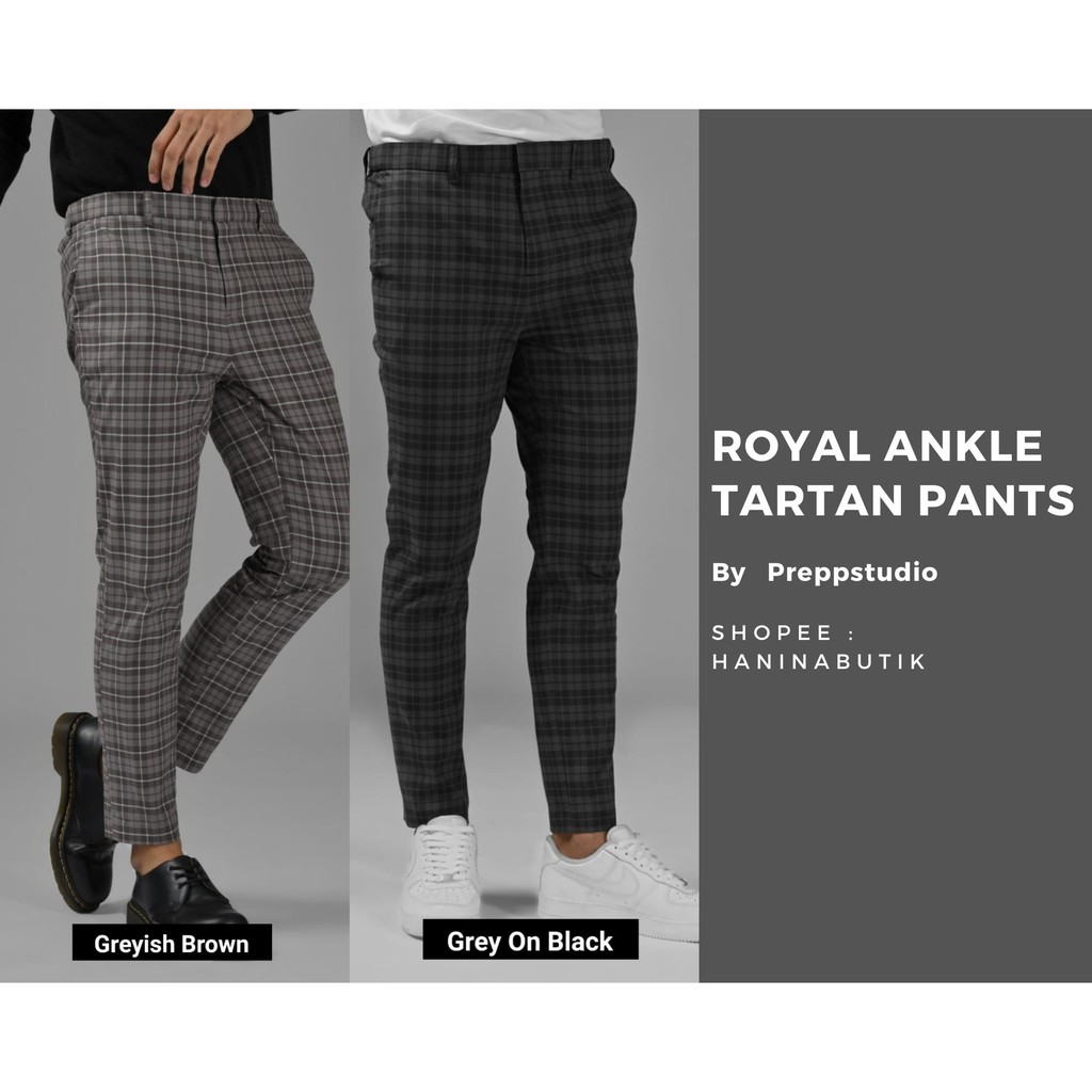 ROYAL ANKLE TARTAN PANTS by PREPPSTUDIO