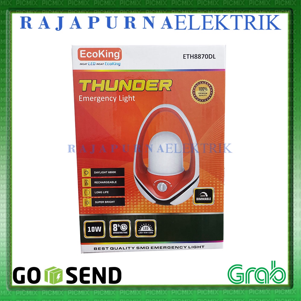 ECOKING Lampu Emergency Darurat LED 10W Watt THUNDER ETH8870DL ORIGINAL